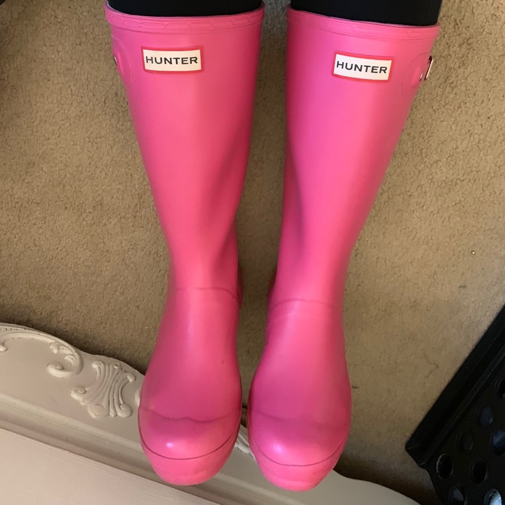Pink Hunter Rain Boots